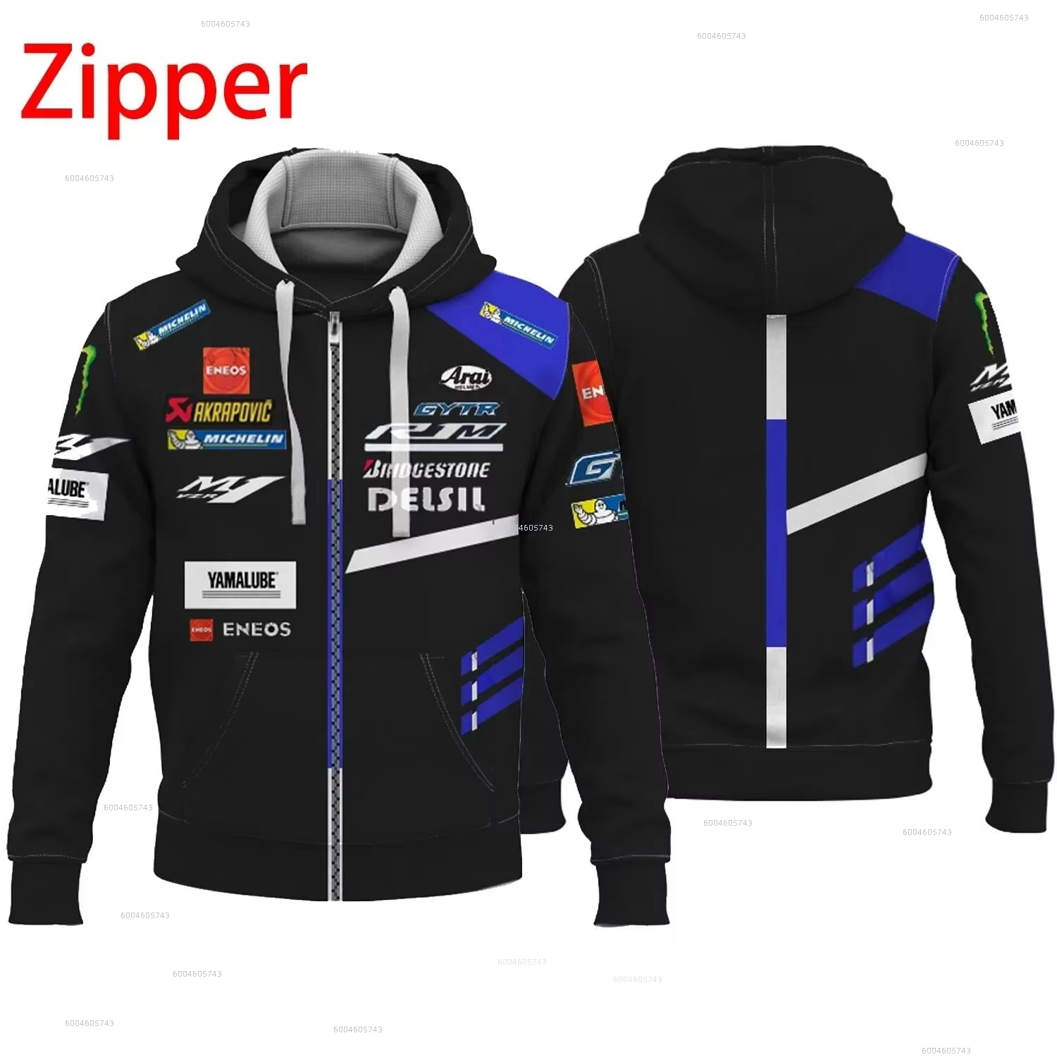 Motorcycle Gear Hoodie - Yamaha M1 Racepak Heren 3D Geprinte