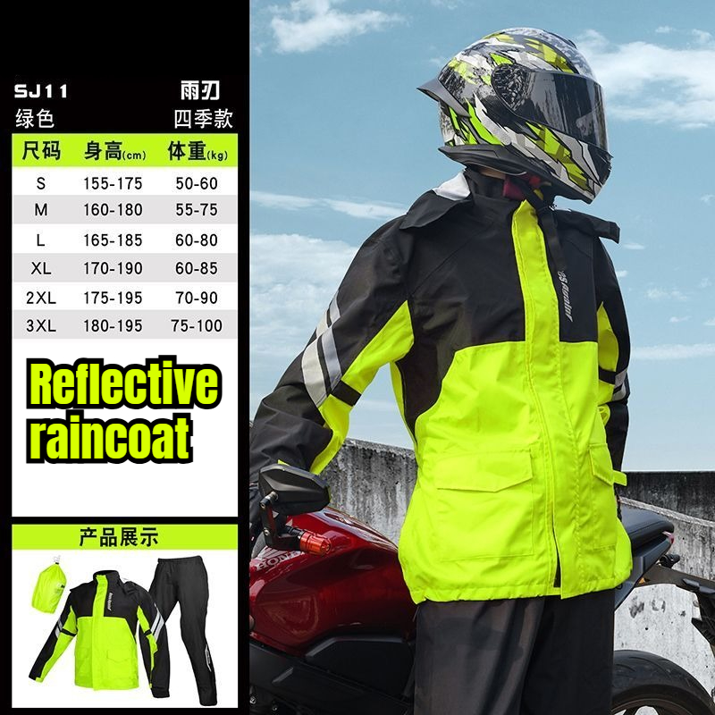 Motorcycle Rain Suit - Motorregenpak Split Type Waterdichte rijkleding Full