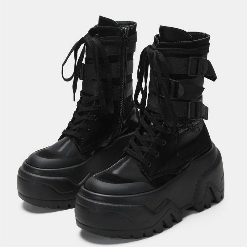Motorcycle Gear Pants - Hot Fashion Vrouwen Chunky Platform Motorlaarzen
