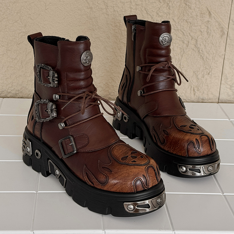 Heren hoge motorlaarzen in pun - Motorcycle Gear Pants recensie en prijs